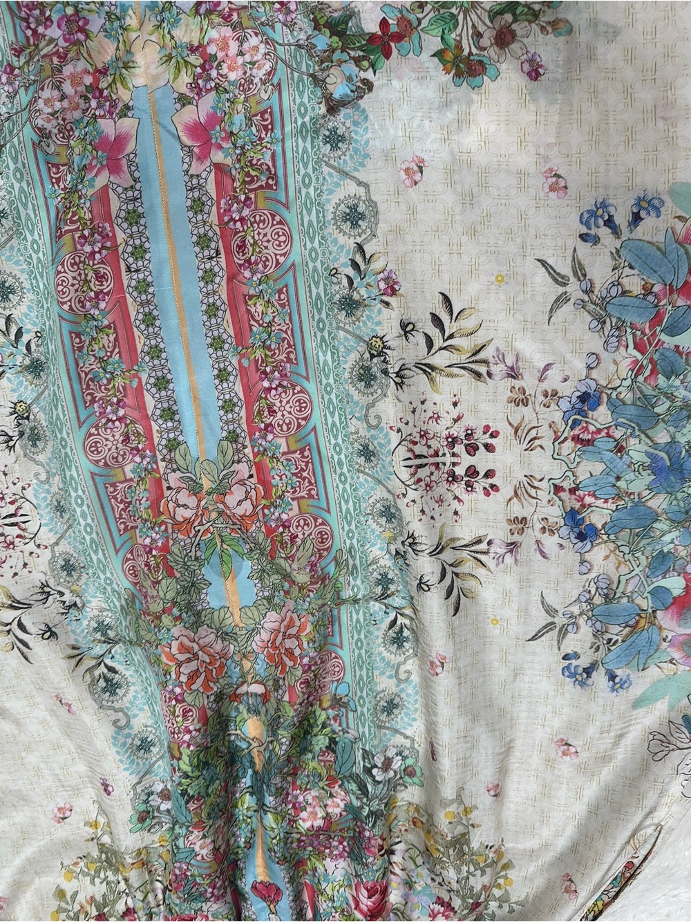 Johnny Was Gardenia Maxi Skirt 100% Silk XL EUC plus size - Picture 11 of 11